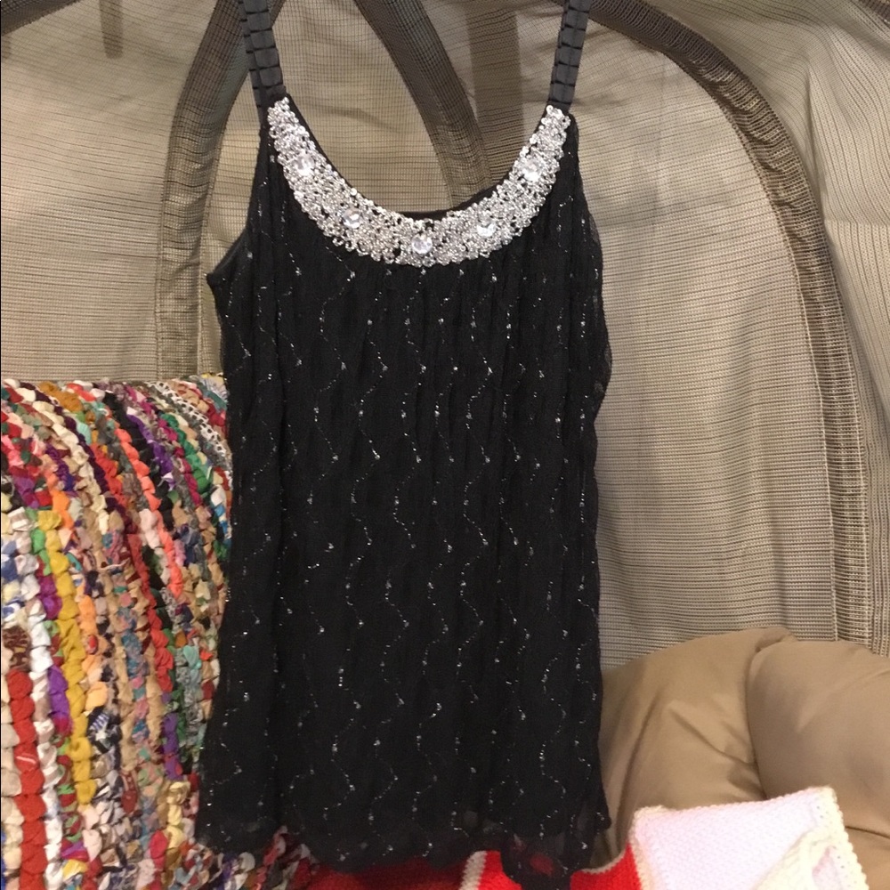 Vanity large black and silver cami